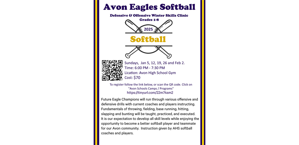 2025 Softball Winter Skills Clinic